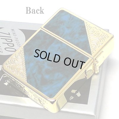 画像3: ZIPPO 1935 復刻レプリカ ベネチアン ジッポ ライター ブルー クラシック アラベスク 両面加工 マーブル柄 金タンク かっこいい メンズ プレゼント ギフト