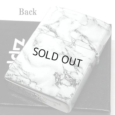 画像3: ZIPPO ライター 大理石柄 5面連続プリント ジッポ ホワイト 渋い 白 おしゃれ かっこいい メンズ プレゼント ギフト