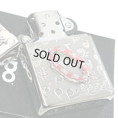 画像4: ZIPPO かわいい 楽器 タンバリン メタル ジッポロゴ ライター シルバー 可愛い 両面加工 ハート 音符 ホワイトニッケル 銀 おしゃれ メンズ レディース プレゼント ギフト