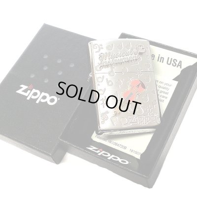 画像6: ZIPPO ライター バイオリンメタル 楽器 ジッポ かわいい シルバー 両面加工 ハート 音符 可愛い ホワイトニッケル 銀 おしゃれ メンズ レディース プレゼント ギフト