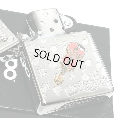 画像4: ZIPPO ライター バイオリンメタル 楽器 ジッポ かわいい シルバー 両面加工 ハート 音符 可愛い ホワイトニッケル 銀 おしゃれ メンズ レディース プレゼント ギフト
