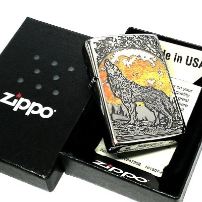画像6: ZIPPO ライター ウルフデザイン ジッポ 狼 シルバー燻し オオカミ 彫刻 WOLF DESIGN かっこいい 珍しい メンズ 銀メッキ おしゃれ ギフト プレゼント