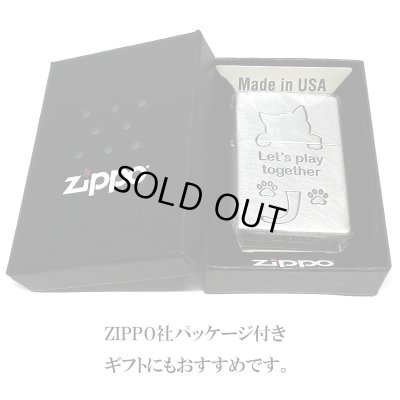 画像5: ZIPPO 可愛い Let’s play together CAT 猫 ジッポ ライター シルバー おしゃれ ネコ 銀 かわいい 女性 レディース メンズ ギフト プレゼント