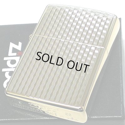 画像1: ZIPPO ライター ダイヤカット 籠目 ジッポー かごめ ゴールド K24 純金メッキ かっこいい 金タンク おしゃれ メンズ プレゼント ギフト