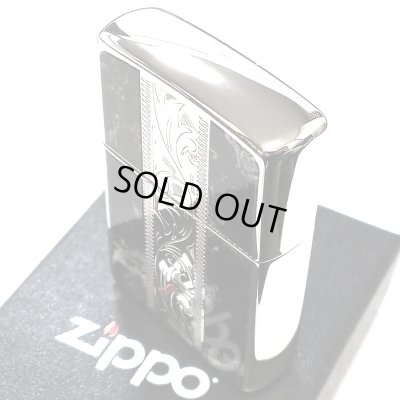 画像5: ZIPPO かっこいい アラベスク＆黒大理石 ジッポ ライター Marble＆Engrave シルバー＆ブラック 彫刻 両面加工 黒銀 おしゃれ メンズ ギフト プレゼント