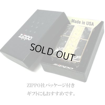 画像7: ZIPPO ライター アラベスク＆黒大理石 Marble＆Engrave 金タンク ゴールド＆ブラック ジッポ 彫刻 両面加工 黒金 かっこいい おしゃれ メンズ ギフト プレゼント