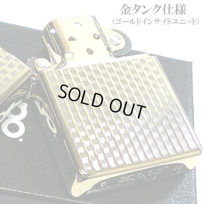 画像4: ZIPPO ライター ダイヤカット 籠目 ジッポー かごめ ゴールド K24 純金メッキ かっこいい 金タンク おしゃれ メンズ プレゼント ギフト