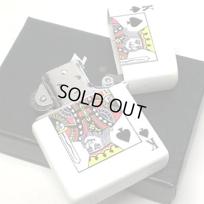 画像4: ZIPPO トランプ スペードのエース 裏面キング ジッポ ライター 両面加工 かっこいい おしゃれ ホワイト 白 ギフト プレゼント レディース メンズ