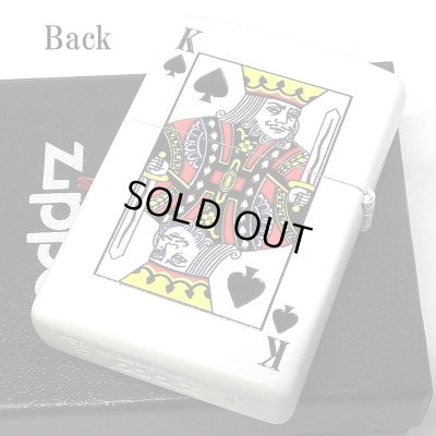 画像3: ZIPPO トランプ スペードのエース 裏面キング ジッポ ライター 両面加工 かっこいい おしゃれ ホワイト 白 ギフト プレゼント レディース メンズ