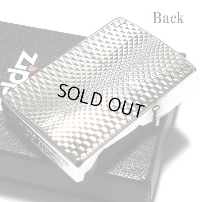 画像3: ZIPPO ライター ダイヤモンドカット ジッポ プラチナシルバー 彫刻 両面加工 銀 かっこいい おしゃれ メンズ ギフト プレゼント