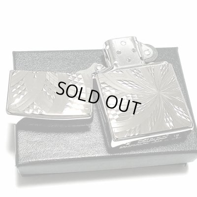 画像3: ZIPPO ライター ダイヤモンドカット スパイラル ジッポ プラチナシルバー 彫刻 両面加工 メンズ 動画あり かっこいい ジッポー ギフト プレゼント