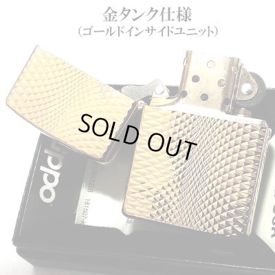 画像4: ジッポ ライター ZIPPO ダイヤモンドカット ゴールド K24 純金メッキ 彫刻 両面加工 金タンク ジッポー かっこいい おしゃれ メンズ ギフト プレゼント