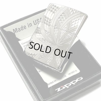 画像5: ZIPPO ライター ダイヤモンドカット スパイラル ジッポ プラチナシルバー 彫刻 両面加工 メンズ 動画あり かっこいい ジッポー ギフト プレゼント