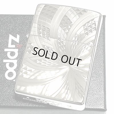 画像2: ZIPPO ライター ダイヤモンドカット スパイラル ジッポ プラチナシルバー 彫刻 両面加工 メンズ 動画あり かっこいい ジッポー ギフト プレゼント