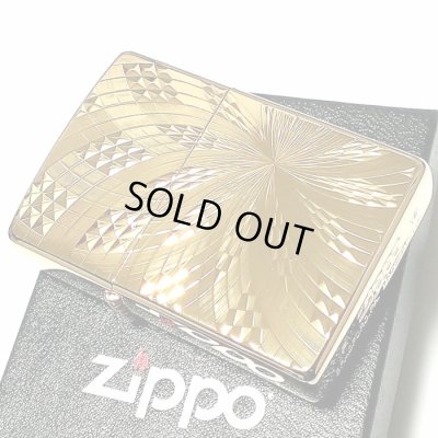 画像3: ZIPPO ライター ダイヤモンドカット スパイラル ジッポ K24 純金メッキ 彫刻 金タンク 両面加工 メンズ かっこいい ジッポー ギフト プレゼント