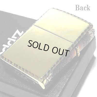 画像3: ジッポ ライター ３面彫刻 アラベスク ゴールド 限定 ZIPPO かっこいい イブシ仕上げ コーナーリューター シリアルNo刻印 プレゼント メンズ ギフト レディース おしゃれ
