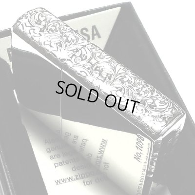 画像5: ZIPPO ライター 限定３面彫刻 アラベスク シルバー ジッポ かっこいい イブシ仕上げ シリアルNo刻印 コーナーリューター おしゃれ ギフト メンズ プレゼント