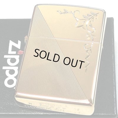 画像2: ZIPPO ライター 手彫り彫刻 リーフ 金タンク ジッポ ゴールド K24 おしゃれ ハンドカット 金メッキ シンプル メンズ レディース ギフト プレゼント