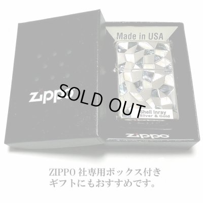 画像6: ZIPPO ライター ジッポ シェル シルバー ゴールドメッキ 鏡面 天然貝象嵌 シェルイン 両面加工 おしゃれ かっこいい メンズ レディース ギフト プレゼント