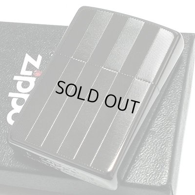 画像2: ZIPPO ライター かっこいい スーパーファインエッチング ヘリンボーン柄 ブラックニッケル ジッポ 両面加工 黒 シンプル メンズ プレゼント ギフト