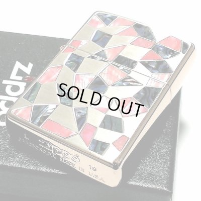 画像4: ZIPPO ライター ジッポ シェル シルバー ピンクゴールドメッキ 鏡面 天然貝象嵌 シェルイン 両面加工 おしゃれ かっこいい メンズ レディース ギフト 女性 プレゼント