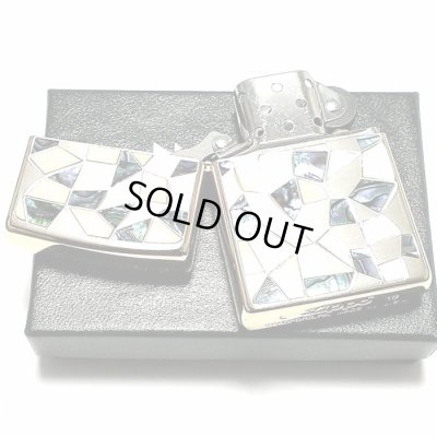 画像4: ZIPPO ライター ジッポ シェル シルバー ゴールドメッキ 鏡面 天然貝象嵌 シェルイン 両面加工 おしゃれ かっこいい メンズ レディース ギフト プレゼント