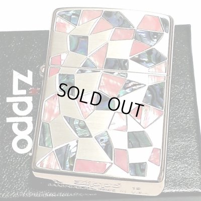 画像2: ZIPPO ライター ジッポ シェル シルバー ピンクゴールドメッキ 鏡面 天然貝象嵌 シェルイン 両面加工 おしゃれ かっこいい メンズ レディース ギフト 女性 プレゼント