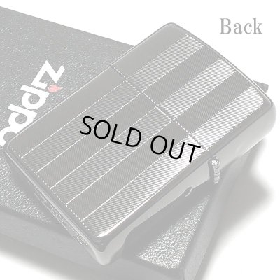 画像3: ZIPPO ライター かっこいい スーパーファインエッチング ヘリンボーン柄 ブラックニッケル ジッポ 両面加工 黒 シンプル メンズ プレゼント ギフト