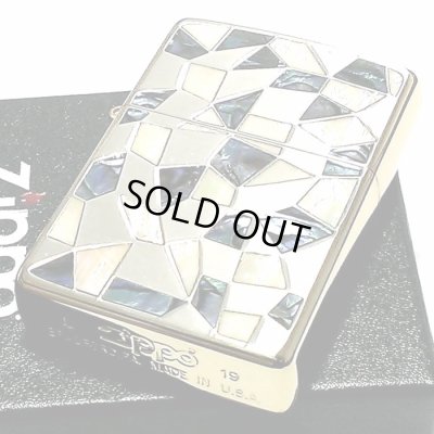 画像5: ZIPPO ライター ジッポ シェル シルバー ゴールドメッキ 鏡面 天然貝象嵌 シェルイン 両面加工 おしゃれ かっこいい メンズ レディース ギフト プレゼント