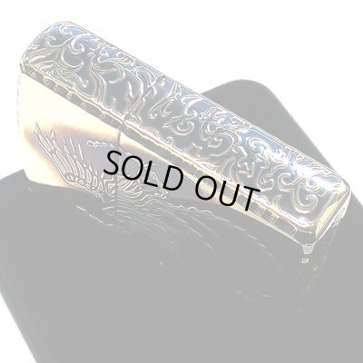 画像5: ZIPPO アーマー 唐草 鳳凰 ジッポ ライターアラベスク 5面彫刻 ゴールド イブシ加工 重厚 コーナーリューター 金タンク 燻し仕上げ フェニックス かっこいい 高級 メンズ 渋い ギフト プレゼント