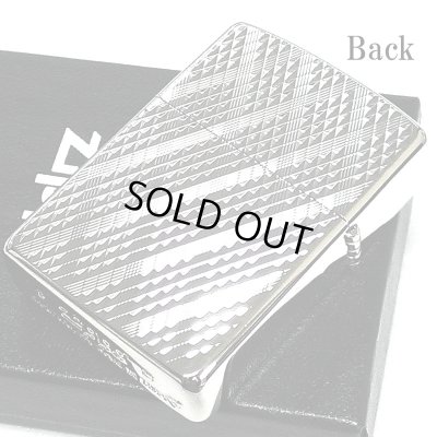 画像3: ZIPPO アーマー ジッポ ライター Diamante ホワイトニッケル ダイヤカット彫刻 両面加工 シルバー 重厚 かっこいい おしゃれ メンズ ギフト