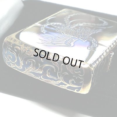 画像7: ZIPPO アーマー 唐草 鳳凰 ジッポ ライターアラベスク 5面彫刻 ゴールド イブシ加工 重厚 コーナーリューター 金タンク 燻し仕上げ フェニックス かっこいい 高級 メンズ 渋い ギフト プレゼント