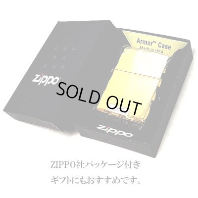 画像7: ZIPPO アーマー ジッポ ライター ゴールド シャインレイ 金タンク 重厚モデル 両面コーナー彫刻 金 シンプル メンズ ジッポー ギフト プレゼント