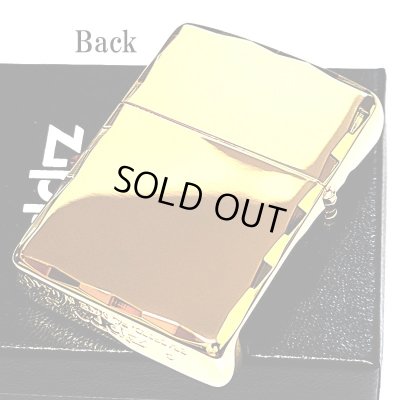 画像5: ZIPPO アーマー ジッポ ライター ゴールド シャインレイ 金タンク 重厚モデル 両面コーナー彫刻 金 シンプル メンズ ジッポー ギフト プレゼント