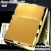 画像1: ZIPPO アーマー ジッポ ライター ゴールド シャインレイ 金タンク 重厚モデル 両面コーナー彫刻 金 シンプル メンズ ジッポー ギフト プレゼント (1)