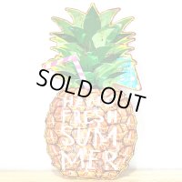 ブリキ看板 可愛い ビンテージ Pineapple Summer パイナップル ジュース アンティーク ガレージ プレート 壁飾り アメリカン 雑貨 インテリア おしゃれ かわいい サーファー カフェ 店舗