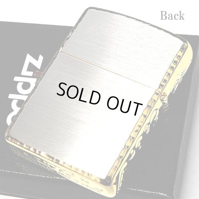 画像3: ZIPPO アーマー 限定 3面彫刻 アラベスク シルバー&ゴールド ジッポ ライター かっこいい 金銀 シリアルNo刻印 コーナーリューター 重厚 メンズ ギフト