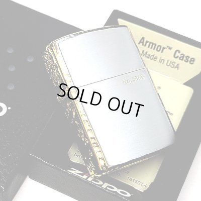 画像9: ZIPPO アーマー 限定 3面彫刻 アラベスク シルバー&ゴールド ジッポ ライター かっこいい 金銀 シリアルNo刻印 コーナーリューター 重厚 メンズ ギフト