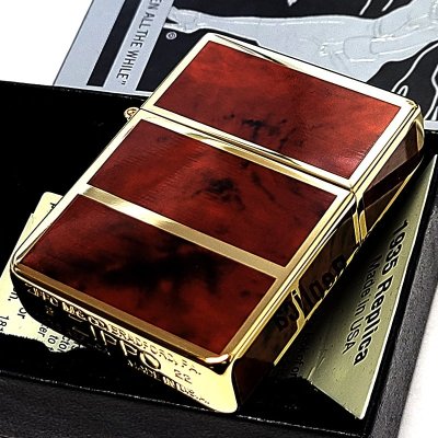 画像8: ZIPPO ライター 限定 1935 復刻レプリカ ジッポ ゴールド＆ブラウン 4面加工 かっこいい シリアルナンバー入り 角型 3バレル おしゃれ メンズ ギフト プレゼント