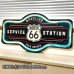 画像3: ブリキ看板 アンティーク 可愛い SERVICE STATION アメリカン 壁掛け プレート 壁飾り ビンテージ 雑貨 大きい インテリア かわいい サーファー カフェ 店舗 (3)