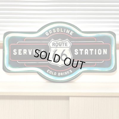 画像2: ブリキ看板 アンティーク 可愛い SERVICE STATION アメリカン 壁掛け プレート 壁飾り ビンテージ 雑貨 大きい インテリア かわいい サーファー カフェ 店舗