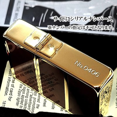 画像4: ZIPPO ライター 限定 1935 復刻レプリカ ジッポ ゴールド＆ブラウン 4面加工 かっこいい シリアルナンバー入り 角型 3バレル おしゃれ メンズ ギフト プレゼント