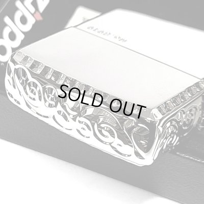 画像6: ZIPPO アーマー 限定 ３面彫刻 アラベスク 鏡面プラチナ シルバー ジッポ ライター かっこいい シリアルNo刻印 コーナーリューター 重厚 メンズ