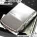 画像1: ZIPPO アーマー 限定 ３面彫刻 アラベスク 鏡面プラチナ シルバー ジッポ ライター かっこいい シリアルNo刻印 コーナーリューター 重厚 メンズ (1)
