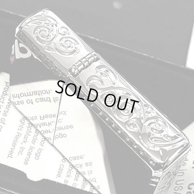 画像5: ZIPPO アーマー 限定 ３面彫刻 アラベスク 鏡面プラチナ シルバー ジッポ ライター かっこいい シリアルNo刻印 コーナーリューター 重厚 メンズ