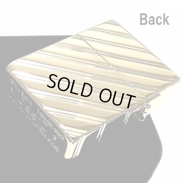 画像5: ZIPPO ライター 1935 復刻レプリカ ジッポー K24 純金メッキ かっこいい 5面ダイヤカット彫刻 ゴールド 角型 ギフト プレゼント 3バレル おしゃれ メンズ (5)