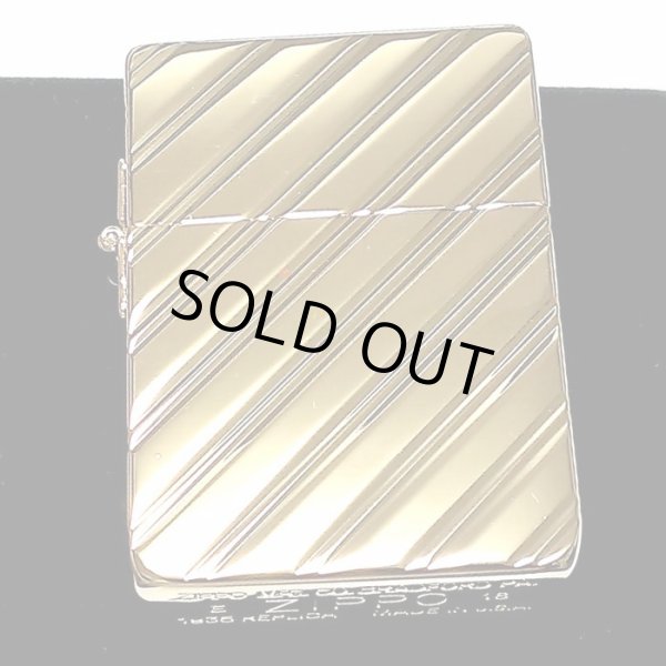 画像2: ZIPPO ライター 1935 復刻レプリカ ジッポー K24 純金メッキ かっこいい 5面ダイヤカット彫刻 ゴールド 角型 ギフト プレゼント 3バレル おしゃれ メンズ (2)