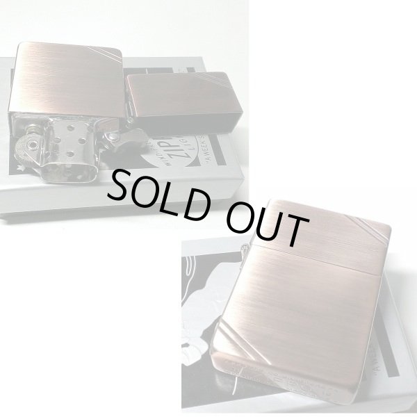 画像5: ZIPPO 1935 ジッポ ライター 1935年復刻レプリカ カッパー 銅古美 3面アラベスク ダイアゴナルライン 唐草 彫刻 アンティーク 角型 3バレル かっこいい 人気 ギフト プレゼント (5)