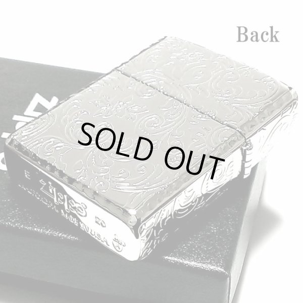 画像7: ZIPPO アーマー 5面 アラベスク シルバー プラチナ 鏡面 ジッポ ライター かっこいい 葉 花 コーナーリューター  おしゃれ 銀 重厚 メンズ ギフト プレゼント (7)