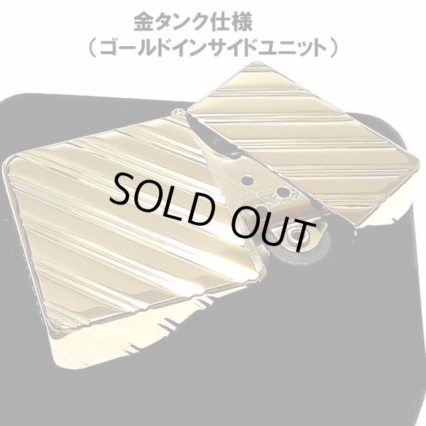 画像3: ZIPPO ライター 1935 復刻レプリカ ジッポー K24 純金メッキ かっこいい 5面ダイヤカット彫刻 ゴールド 角型 ギフト プレゼント 3バレル おしゃれ メンズ (3)